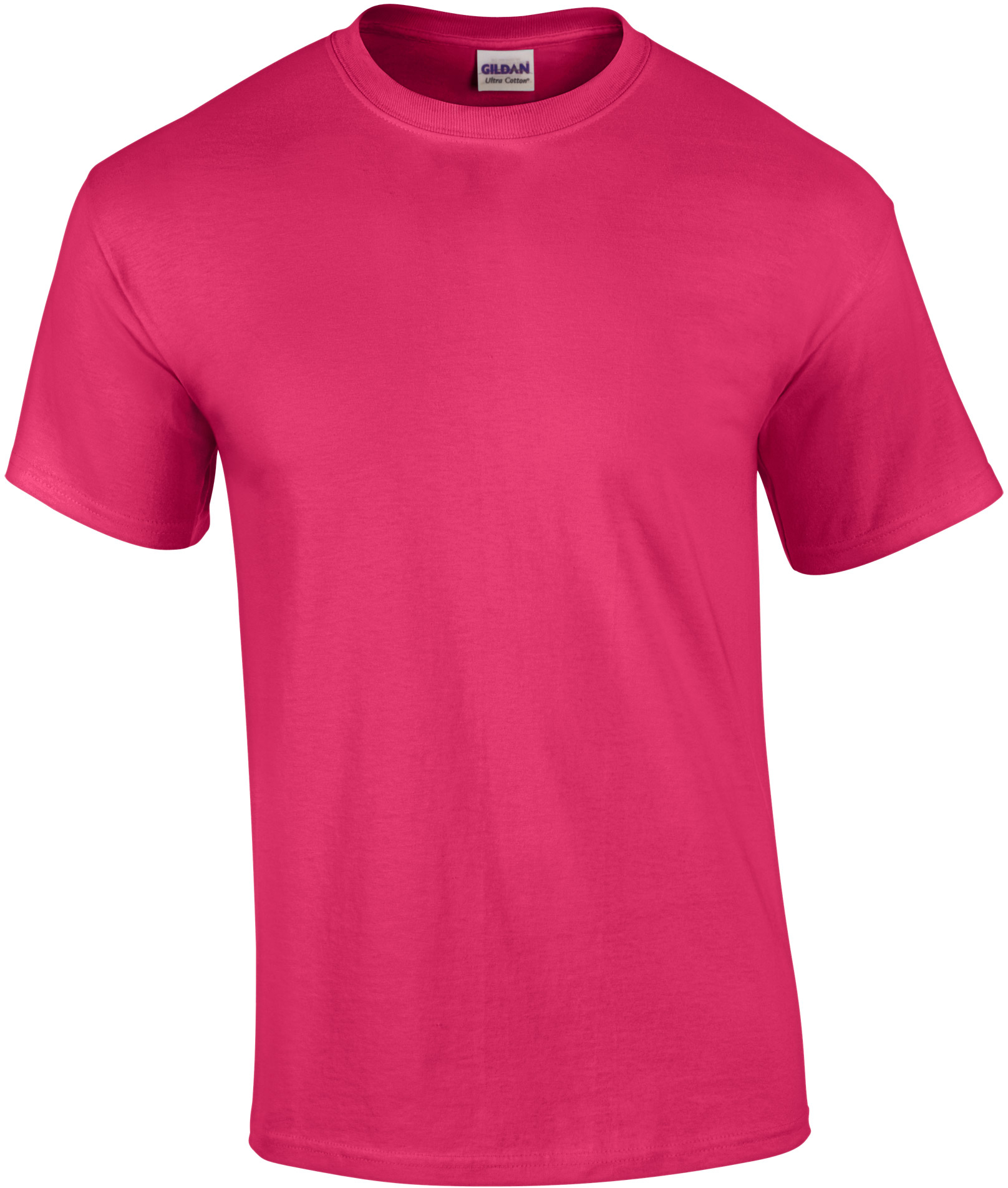 Tričko Gildan Ultra - Sytě růžová 5XL